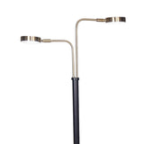 Darrahopens Home & Garden > Lighting Sarantino LED Metal Floor Lamp with 2 Lights in Brushed Gold and Black Finish