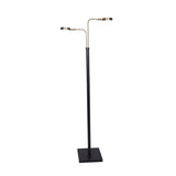 Darrahopens Home & Garden > Lighting Sarantino LED Metal Floor Lamp with 2 Lights in Brushed Gold and Black Finish