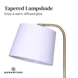 Darrahopens Home & Garden > Lighting Sarantino Marble & Metal End Table Top Floor Lamp