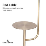 Darrahopens Home & Garden > Lighting Sarantino Marble & Metal End Table Top Floor Lamp