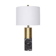 Darrahopens Home & Garden > Lighting Sarantino Metal and Marble Table Lamp in Black