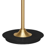 Darrahopens Home & Garden > Lighting Sarantino Metal Floor Lamp Brushed Brass Finish with White Shade