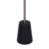 Darrahopens Home & Garden > Lighting Sarantino Metal Floor Lamp Nickel Finish with Black Marble Base