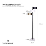 Darrahopens Home & Garden > Lighting Sarantino Metal Floor Lamp with 3 Swirl Shades