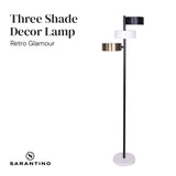 Darrahopens Home & Garden > Lighting Sarantino Metal Floor Lamp with 3 Swirl Shades