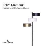 Darrahopens Home & Garden > Lighting Sarantino Metal Floor Lamp with 3 Swirl Shades