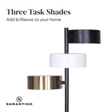 Darrahopens Home & Garden > Lighting Sarantino Metal Floor Lamp with 3 Swirl Shades