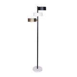 Darrahopens Home & Garden > Lighting Sarantino Metal Floor Lamp with 3 Swirl Shades