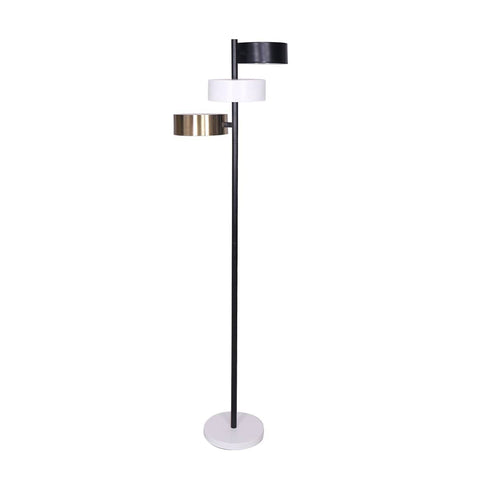 Darrahopens Home & Garden > Lighting Sarantino Metal Floor Lamp with 3 Swirl Shades