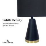 Darrahopens Home & Garden > Lighting Sarantino Metal Table Lamp in Black and Gold