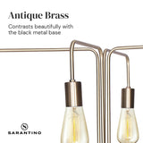 Darrahopens Home & Garden > Lighting Sarantino Modern Exposed Bulb 4-Arm Industrial Light Floor Lamp