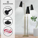 Darrahopens Home & Garden > Lighting Sarantino Three Metal Shade Floor Lamp