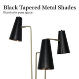 Darrahopens Home & Garden > Lighting Sarantino Three Metal Shade Floor Lamp