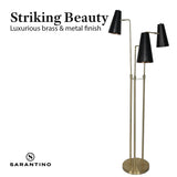 Darrahopens Home & Garden > Lighting Sarantino Three Metal Shade Floor Lamp