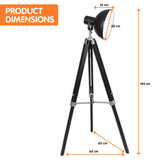 Darrahopens Home & Garden > Lighting Sarantino Tripod Floor Spot Lamp Reading Adjustable Height Metal Black