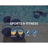 darrahopens Home & Garden > Pool & Accessories 2x Water Aerobics Dumbbell EVA Aquatic Barbell Aqua Fitness