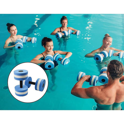darrahopens Home & Garden > Pool & Accessories 2x Water Aerobics Dumbbell EVA Aquatic Barbell Aqua Fitness