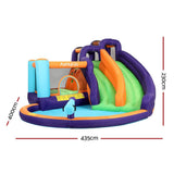 Darrahopens Home & Garden > Pool & Accessories AirMyFun Inflatable Water Slide Kids Jumping Castle Splash Outdoor Double Slide
