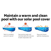 darrahopens Home & Garden > Pool & Accessories Aquabuddy 8M X 4.2M Solar Swimming Pool Cover 400 Micron Outdoor Bubble Blanket