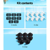 darrahopens Home & Garden > Pool & Accessories Aquabuddy Pool Cover Roller Attachment Straps Kit 8PCS for Swimming Solar Pool