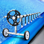 Darrahopens Home & Garden > Pool & Accessories Aquabuddy Solar Swimming Pool Cover Roller 10x4M Blanket Bubble Heater 500Micron