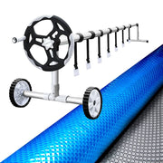 Darrahopens Home & Garden > Pool & Accessories Aquabuddy Solar Swimming Pool Cover Roller 10x4M Blanket Bubble Heater 500Micron