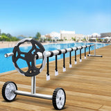 Darrahopens Home & Garden > Pool & Accessories Aquabuddy Solar Swimming Pool Cover Roller 400 Micron Blanket Adjustable 6.5x3M
