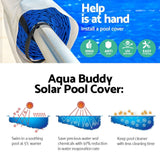 Darrahopens Home & Garden > Pool & Accessories Aquabuddy Swimming Pool Cover Pools Roller Wheel Solar Blanket 500 Micron 9.5X5M