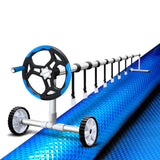 Darrahopens Home & Garden > Pool & Accessories Aquabuddy Swimming Pool Cover Pools Roller Wheel Solar Blanket 500 Micron 9.5X5M
