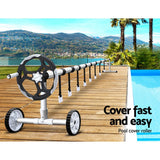 darrahopens Home & Garden > Pool & Accessories Aquabuddy Swimming Pool Cover Roller Reel Adjustable Solar Thermal Blanket