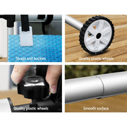 darrahopens Home & Garden > Pool & Accessories Aquabuddy Swimming Pool Cover Roller Reel Adjustable Solar Thermal Blanket Blue
