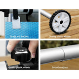 darrahopens Home & Garden > Pool & Accessories Aquabuddy Swimming Pool Cover Roller Reel Adjustable Solar Thermal Blanket Blue