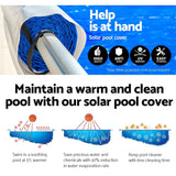 darrahopens Home & Garden > Pool & Accessories Aquabuddy Swimming Pool Cover Roller Wheel Solar Blanket 500 Microns 10X4M