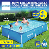 Darrahopens Home & Garden > Pool & Accessories Bestway 2.2m x 1.5m Above Ground Pool High Gauge PVC Construction 1200 Litre