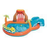 Darrahopens Home & Garden > Pool & Accessories Bestway 2.7m x 1m Inflatable Lava Lagoon Water Fun Park Pool With Slide 208L