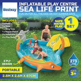 Darrahopens Home & Garden > Pool & Accessories Bestway 2.8m x 87cm Inflatable Sea Life Water Fun Park Pool With Slide 273L