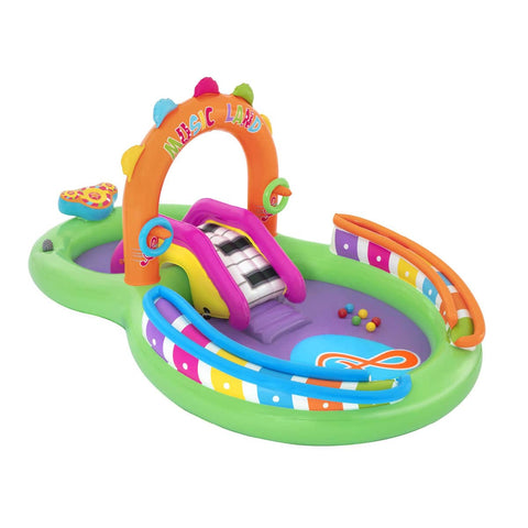 Darrahopens Home & Garden > Pool & Accessories Bestway 3m x 1.9m Inflatable Sing & Splash Water Fun Park Pool & Slide 349L