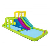 Darrahopens Home & Garden > Pool & Accessories Bestway 7.1 x 2.65m Inflatable Splash Course Water Park Double Slide & Motor