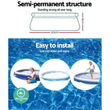 darrahopens Home & Garden > Pool & Accessories Bestway Above Ground Swimming Pool 305x76cm Fast Set Pool Family