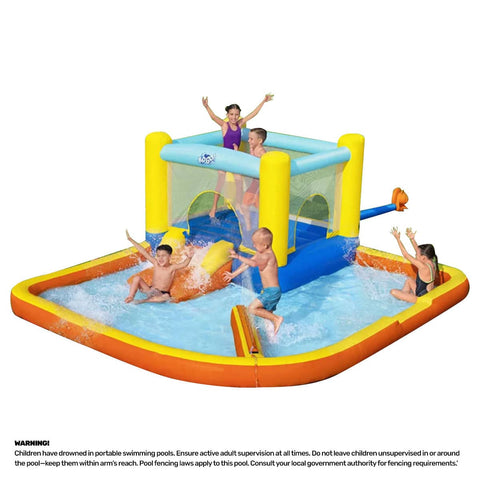 Darrahopens Home & Garden > Pool & Accessories Bestway H2OGO! Bounce Water Park Inflatable Pool Slide w Electric Blower