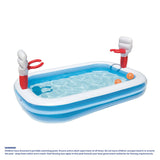 Darrahopens Home & Garden > Pool & Accessories Bestway Inflatable Kids Basketball Pool Built-In Hoops Balls Included 636L