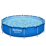 darrahopens Home & Garden > Pool & Accessories Bestway Swimming Pool Above Ground Pools Filter Pump 3.66M Power Steel Frame