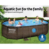 darrahopens Home & Garden > Pool & Accessories Bestway Swimming Pool Above Ground Pools Power Steel Frame Filter Pump 4.27M