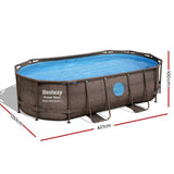 darrahopens Home & Garden > Pool & Accessories Bestway Swimming Pool Above Ground Pools Power Steel Frame Filter Pump 4.27M