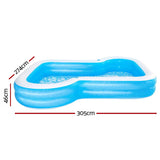 Darrahopens Home & Garden > Pool & Accessories Bestway Swimming Pool Kids Above Ground Inflatable Rectangular Family 3M Pools