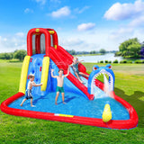 darrahopens Home & Garden > Pool & Accessories Happy Hop Water Park Inflatable Water Slide Jumping Castle Splash Toy Outdoor