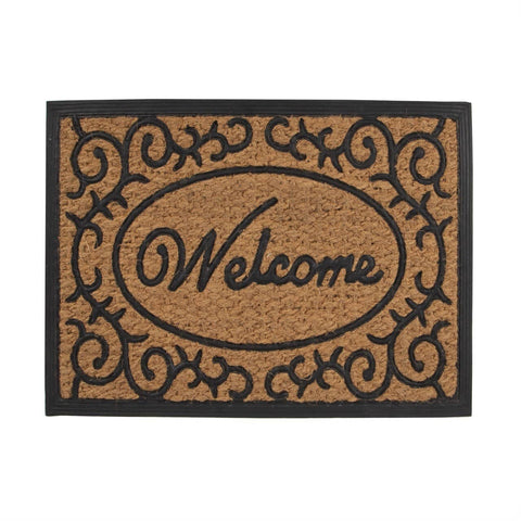 Darrahopens Home & Garden > Rugs 2 x Doormat for Front Door Entryway Outdoor Mat Coir Rubber Welcome