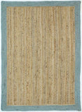 Hampton Blue Border Jute Rug 230x320cm