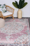 darrahopens Home & Garden > Rugs Hollow Medalion Transitional Blush Rug 240x330 cm