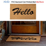 Darrahopens Home & Garden > Rugs J.Elliot Home Hello PVC Backed Coir Printed Door Mat